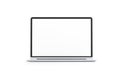 Blank white laptop screen mock up, isolated,