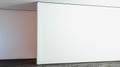 Blank white large gallery wall in hall mock up Royalty Free Stock Photo