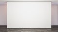 Blank white large gallery wall in studio mock up