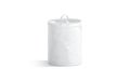 Blank white laundry hamper bag mockup, front view