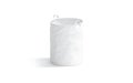 Blank white laundry hamper bag mockup, half-turned view Royalty Free Stock Photo