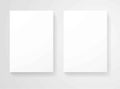 Blank white list with posters copy space in flat design.