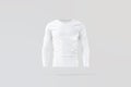 Blank white longsleeve t-shirt mock up, gray background