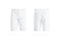 Blank white men shorts mockup, front and back view