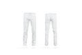 Blank white mens pants mock up, isolated