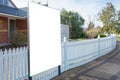 Mockup real estate board or sign of a house. Royalty Free Stock Photo