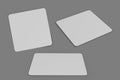 Blank white mouse-pad mockup isolated over gray background. Royalty Free Stock Photo