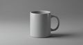 Blank White Mug Mockup on Gray Background Royalty Free Stock Photo