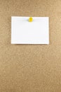 Blank white note papers is pinned to a cork board Royalty Free Stock Photo