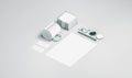 Blank white office stationery set mock up isolated Royalty Free Stock Photo