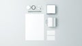 Blank white office stationery set mockup Royalty Free Stock Photo