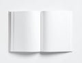 Open Blank White Book with Soft Shadow on a Light Gray Background pages Royalty Free Stock Photo