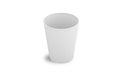 Blank White open paper coffee cup mockup isolated on white background. Royalty Free Stock Photo