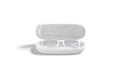 Blank white opened case with glasses mock up, front view Royalty Free Stock Photo