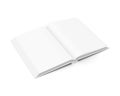 a blank White Opened Hardcover Book Mockup isolated on a white background