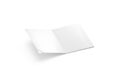 Blank white opened a4 magazine mockup, side view, Royalty Free Stock Photo