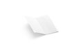 Blank white opened rectangular journal mockup, isolated Royalty Free Stock Photo