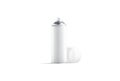 Blank white opened spray can mockup, front view Royalty Free Stock Photo