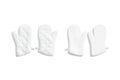 Blank white oven mitt mockup pair front and back, isolated Royalty Free Stock Photo