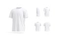 Blank white oversize t-shirt mockup, different sides