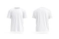 Blank white oversize t-shirt mockup, front and back view