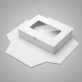 Blank white packaging box with transparent display window design Royalty Free Stock Photo