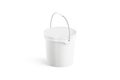 Blank white paint bucket with handle mockup isolated, Royalty Free Stock Photo