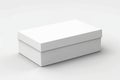 Blank packaging white cardboard box isolated on white background Generative AI Royalty Free Stock Photo