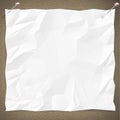 Blank White Paper on Bulletin Board