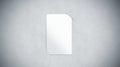 Blank white paper card holder mock up top view Royalty Free Stock Photo