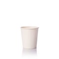 Blank white paper cup for coffee or hot drink. Studio shot isolated on white Royalty Free Stock Photo