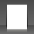 Blank White Paper on Dark Background. Vector Royalty Free Stock Photo