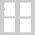 Blank white paper letter size set - mockup for corporate identity design Royalty Free Stock Photo