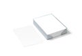 Blank white paper sheet mockup and plastic a4 block Royalty Free Stock Photo