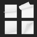 Blank white paper sheet with page curl vector