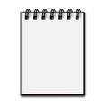 Blank white paper spiral notebook Royalty Free Stock Photo