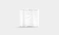 Blank white paper towel pack with label mockup, front view