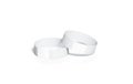 Blank white paper wristbands mockups,