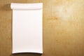 Blank white parchment scroll