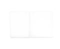 Blank white passport cover mockup, back front view, isolated, 3d rendering. Empty leather covering mock up. Clear opened