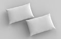 Blank white pillow cushion ready for your design. 3d render illustration Royalty Free Stock Photo