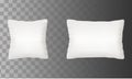 Blank white pillow mock up set vector illustration