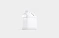 Blank white plastic canister mock up stand isolated
