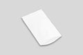 Blank white plastic foil pouch bag mockup isolated on background. Royalty Free Stock Photo