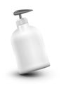 Blank white plastic pump bottle.