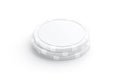 Blank white plastic round chip mockup stack, side view Royalty Free Stock Photo