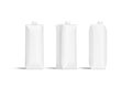 Blank white prisma juice pack with lid mockup set, sides
