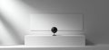 Minimalist Studio with Black Sphere Royalty Free Stock Photo