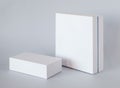 Blank White Product Package Box Mock-up. Container, Packaging Template on light background Royalty Free Stock Photo