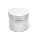 Blank White Product Package Round Container. 3D Illustration